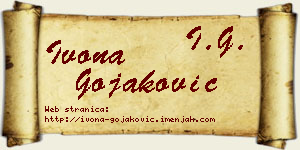 Ivona Gojaković vizit kartica